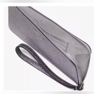 Kate Spade Medium Zip Wristlet (silver)